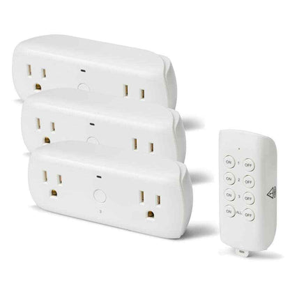 Commercial Electric Wireless Indoor Remote Control AC/DC Adapter White 3-Pack