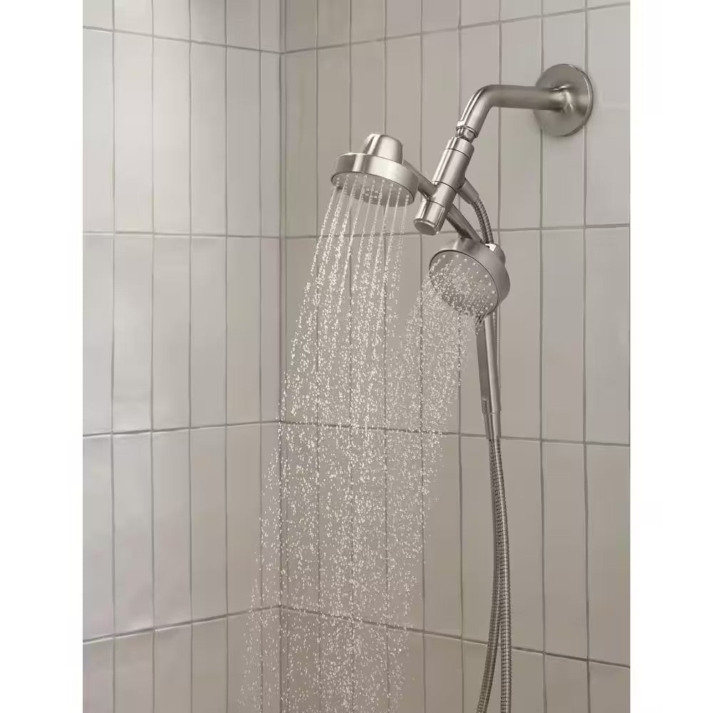 Awaken  1.75 GPM 6" Shower Head and Handheld Shower Head Vibrant Brushed Nickel