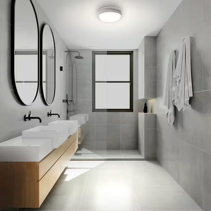 80/110 CFM Ceiling Mount Room Side Installation Round Bathroom Exhaust Fan w/LED