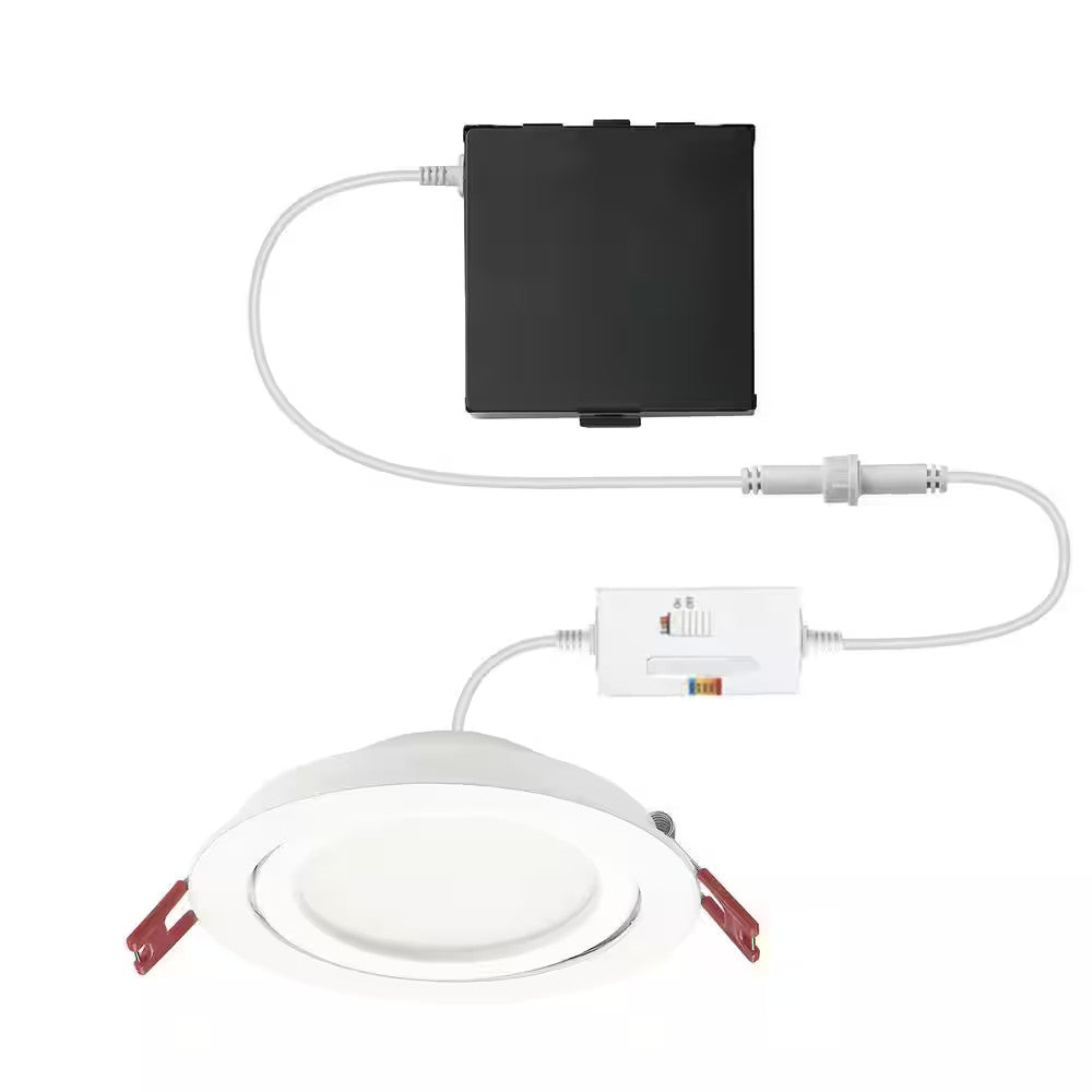 Commercial Electric 4" LED 3-Level Ultra Canless Recessed Light, Adjustable CCT