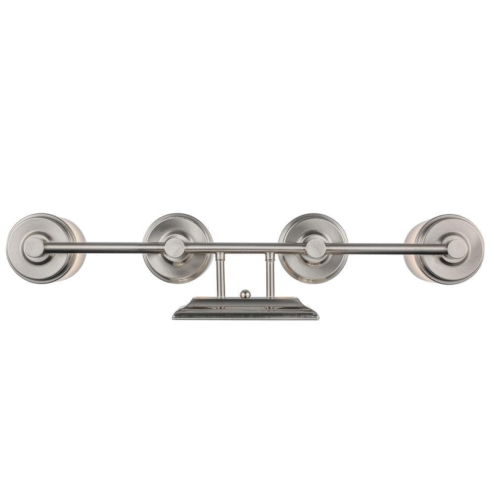 Bel Air Lighting Fusion 27.5 in. 4-Light Brushed Nickel Bathroom Vanity Light