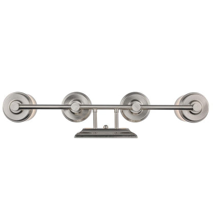 Bel Air Lighting Fusion 27.5 in. 4-Light Brushed Nickel Bathroom Vanity Light