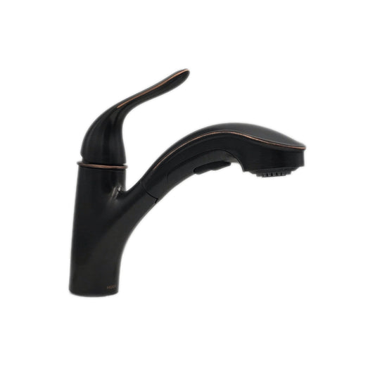 Brecklyn Pull-Out Sprayer Kitchen Faucet w/ Power Clean in Mediterranean Bronze