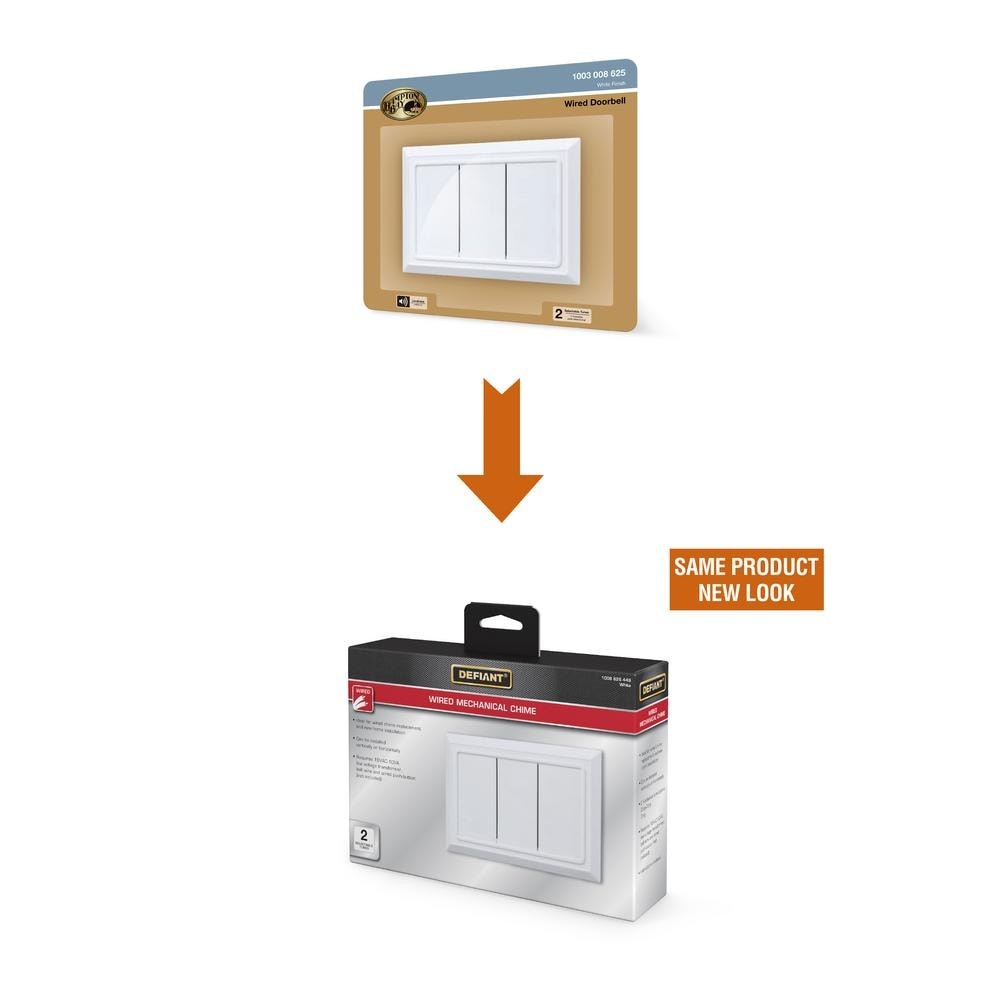 Defiant Wired Doorbell Chime White 18000041
