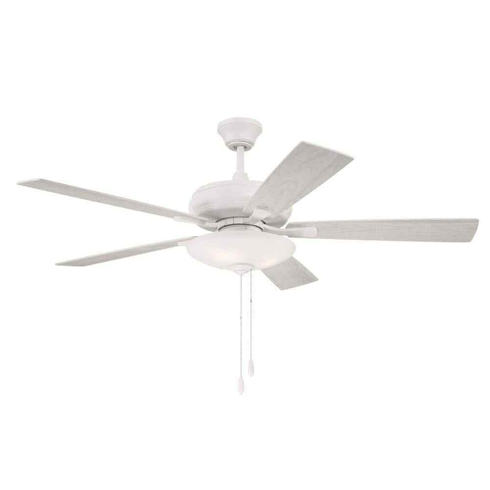CRAFTMADE Eos 52 in. White Ceiling Fan w/ reversable blades and light kit