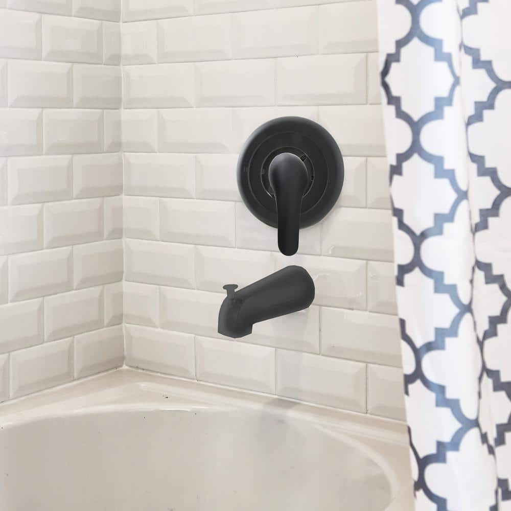 DANCO 1-Handle Tub and Shower Trim Kit in Matte Black for Moen, No Valve