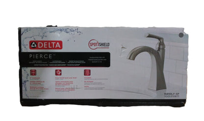 Delta Pierce Single Hole Single-Handle Bathroom Faucet SpotShield Brushed Nickel