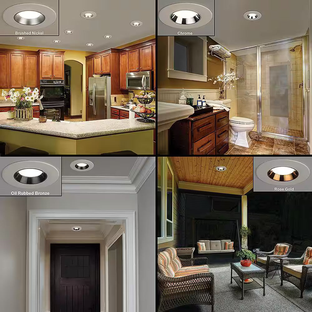Commercial Electric 5 in./6 in. LED Recessed Light Trim w/ 950 Lumens Dimmable