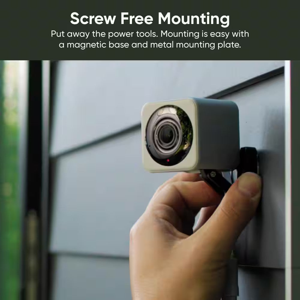 Cam v4 Wi-Fi 2.5K QHD Plug-In Smart Security Camera Night Vision 2-Way White