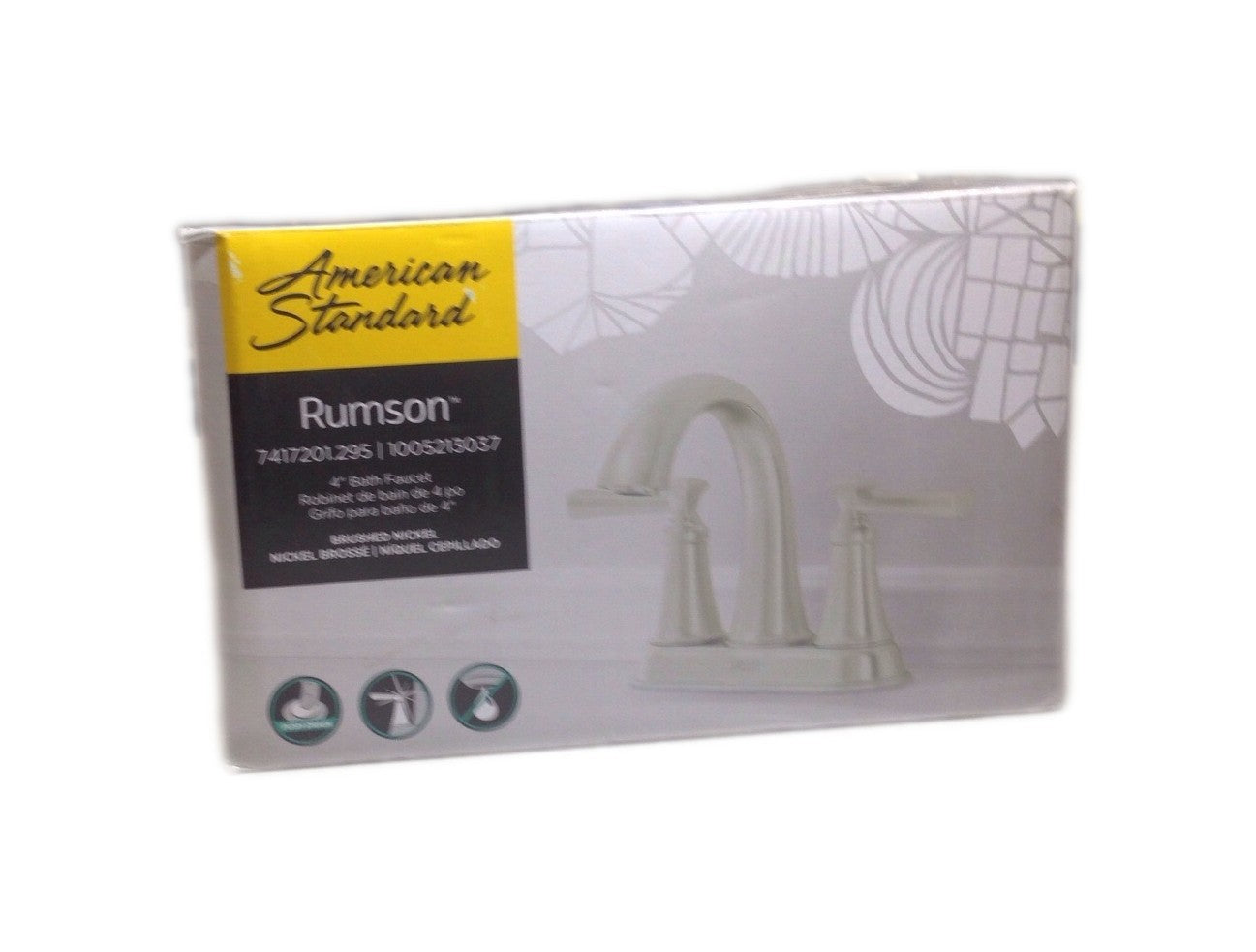 American Standard Rumson 4" Centerset 2-Handle Bathroom Faucet in Brushed Nickel