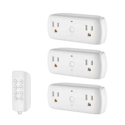 Commercial Electric Wireless Indoor Remote Control AC/DC Adapter White 3-Pack