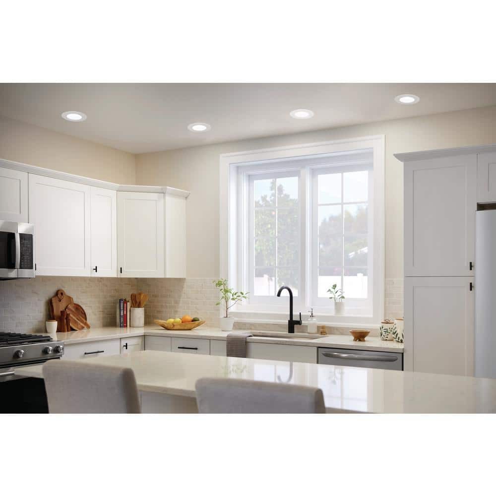 4-PACK C.E. 5/6 in. Integrated LED White Dimmable Recessed Light Trim