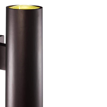 Bel Air Lighting Cali 2-Light Large Bronze Cylinder Outdoor Wall Light Fixture 