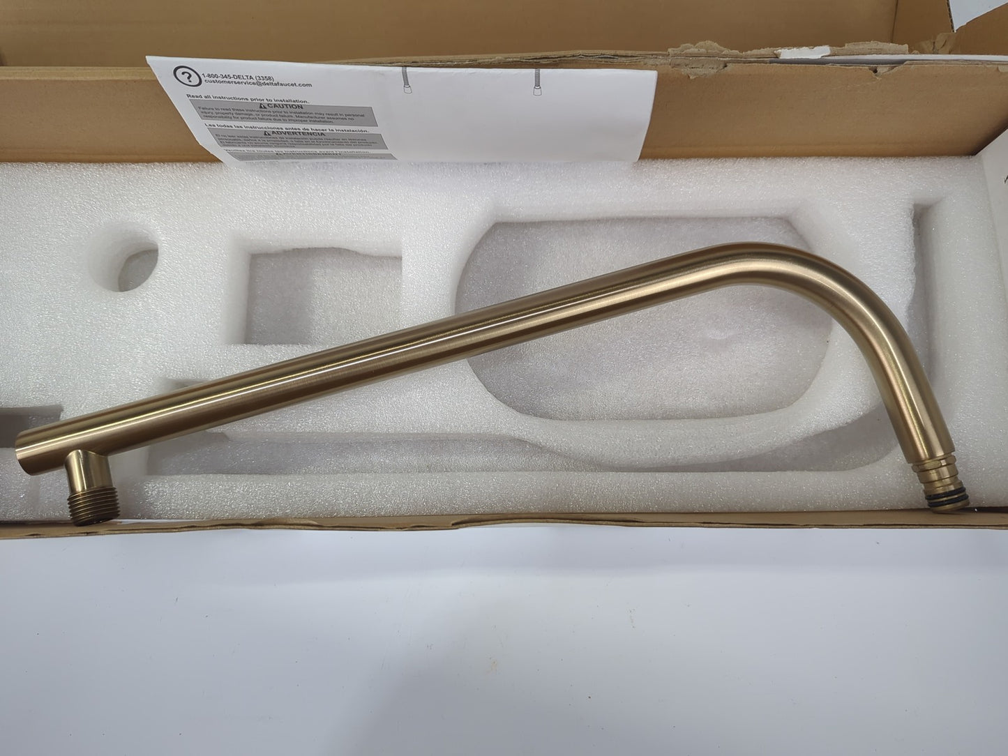 Delta Emerge Round 18" Column Shower Bar Lumicoat Champagne Bronze *SCUFFS*