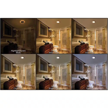 Commercial Electric 6" Selectable CCT LED Recessed Light Trim with Night Light