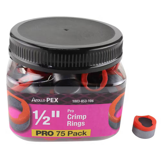 Apollo 1/2 in. Copper Pro Crimp Ring Pro Pack 75-Pack