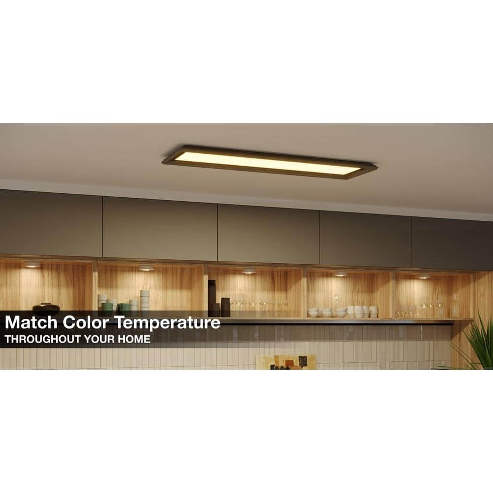 Commercial Electric Augusta 50 in. x 15 in. Satin Nickel, White Frame CCT Select