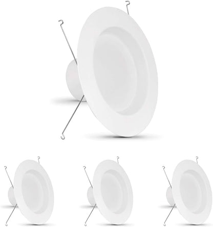4-PACK Feit Electric 5/6  CCT Dim Integ LED Retrofit Recess Light Trim Kit White