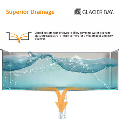 32" Undermount Gold Stainless Steel Workstation Kitchen Sink with Accessories