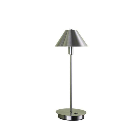 17.5 in Silver Nickel Modern G9 LED Table Lamp for Living Room Bedroom or Dorm