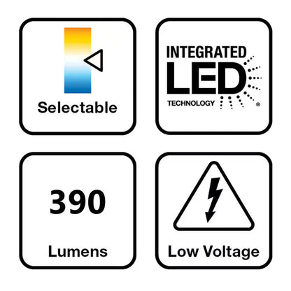 4 Pack Flood Light Hampton Bay Low-Voltage Black 9 W Adjustable White Light 390