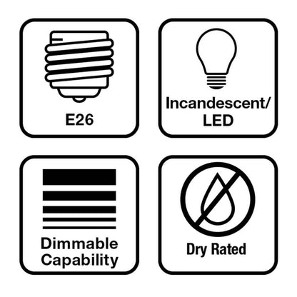 Commercial Electric 13 in. Brushed Nickel Flush Mount Frosted Glass Shade 2-Pack