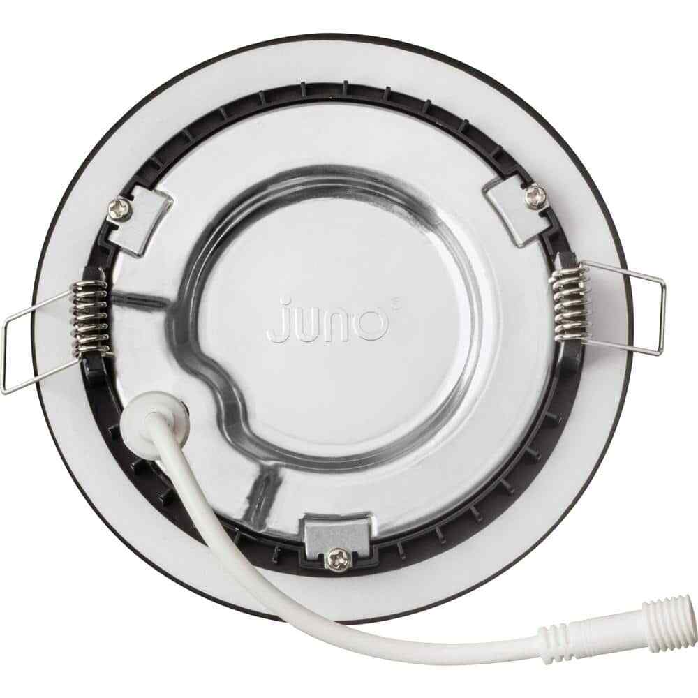 Contractor Select WF4 SWW5 4 in. Ultra Slim Canless LED Black Recessed Light