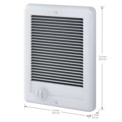 Cadet 120v 1500w Com-Pak In-wall Fan-forced Electric Heater, White, Thermostat