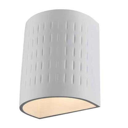Bel Air Lighting 1-Light CFL White Wall Sconce with Paintable Ceramic Shade
