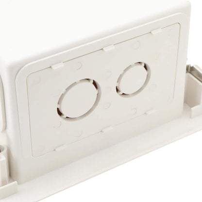 Commercial Electric White 1-Gang Pass-Through Plastic Multimedia Recessed Box