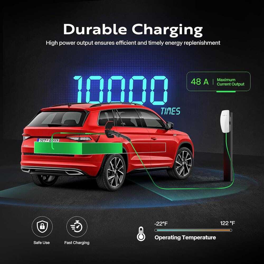 240-Volt 48 Amp Tesla J1772 Charging Adapter with Anti-Drop Lock Compatible with