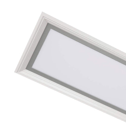 Commercial Electric Augusta 50 in. x 15 in. Satin Nickel, White Frame CCT Select