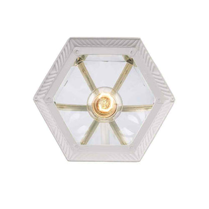 Bel Air Lighting Wentworth Small White Outdoor Wall Light Fixture w/ Clear Glass