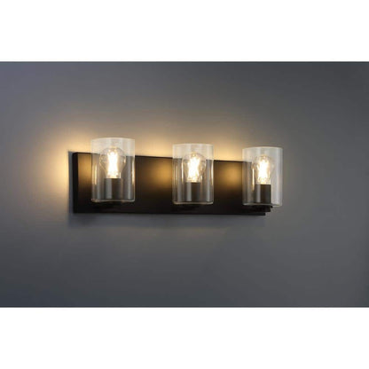 Access Lighting 22 in. 3-Light Matte Black LED Bathroom Vanity Light