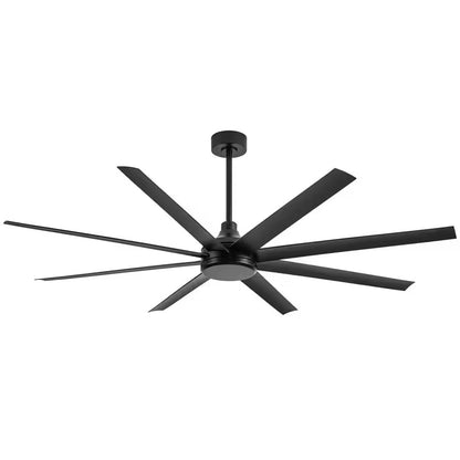 Breezary Melissa 72" 6 Fan Speeds Ceiling Fan, Black w Remote Control Included