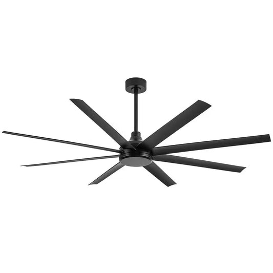 Breezary Melissa 72" 6 Fan Speeds Ceiling Fan, Black w Remote Control Included