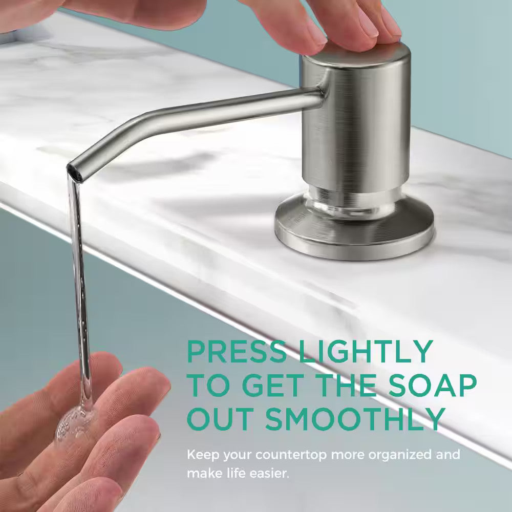 ANZA Pull Down Sprayer Kitchen Faucet Soap Dispenser, Deckplate, Brushed Nickel