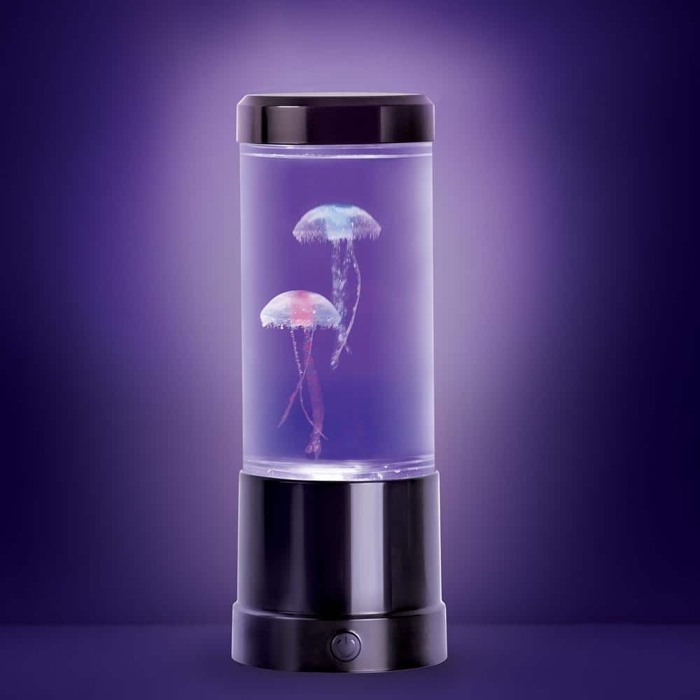 9 in. Black Indoor Jellyfish Table Lamp with RGB LED