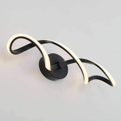 Artika Swirl 27 in. 1-Light Matte Black Modern Integrated LED Vanity Light Bar