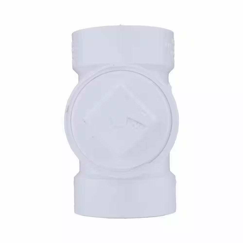 Charlotte Pipe 4 in. PVC DWV Cleanout Tee with Plug Fitting PVC 00444X 1200HD