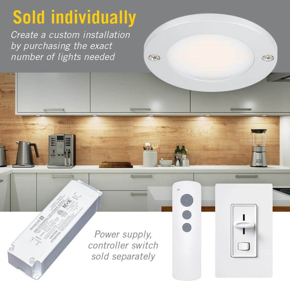 Armacost Lighting Disc Low Profile Under Cabinet LED Puck Light 2700K