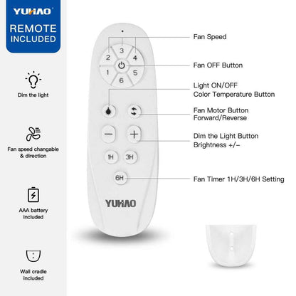 28 in. White Small Ceiling Fan with Integrated LED Light Kit and Remote Control