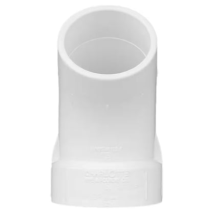 Charlotte Pipe 6 in. PVC DWV 45-Degree Spigot x Hub Street Elbow Fitting