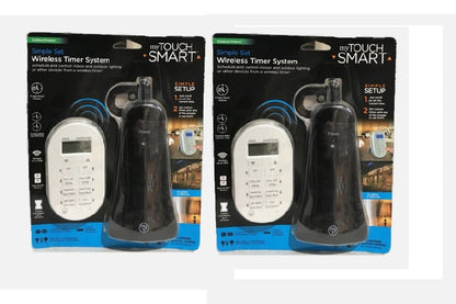 *2 PACK* myTouchSmart Simple Set Indoor/Outdoor 2-Outlet Wireless Timer System