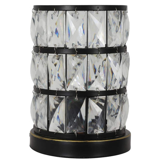 Decor Therapy Hayes 9 in. Bronze Faceted Touch Control Uplight