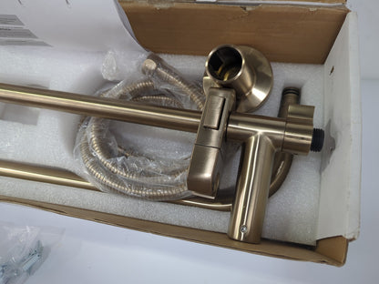 Delta Emerge Round 18" Column Shower Bar Lumicoat Champagne Bronze *SCUFFS*