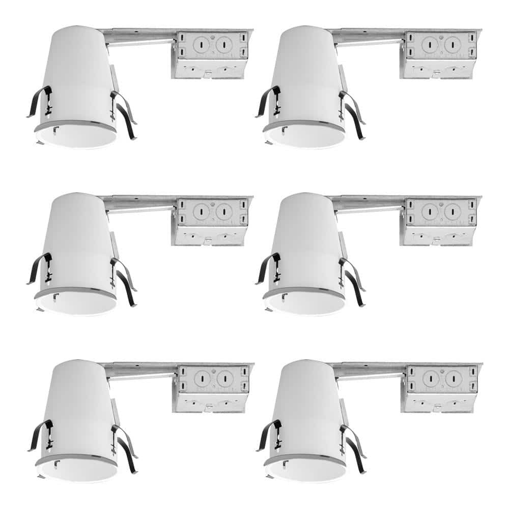 (6 Pack) Halo H99RTAT 4 Inch Steel Recessed Lighting Housing Air-Tite