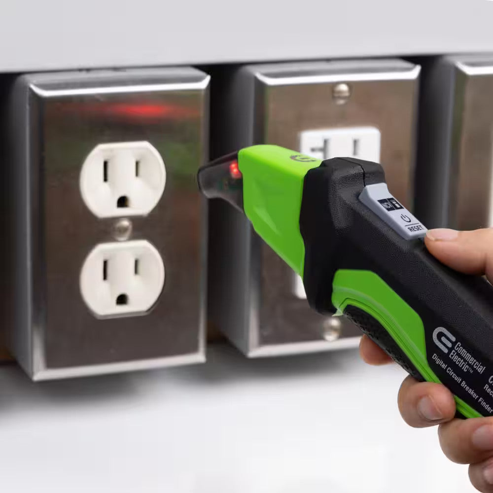 Commercial Electric Digital Circuit Breaker Finder with GFCI Outlet Tester