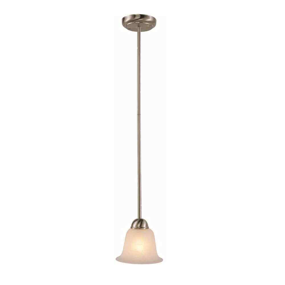 Bel Air Lighting Aspen 1-Light Brushed Nickel Mini Pendant Light Fixture