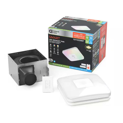 Commercial Electric BF1112 80/110 CFM Ceiling Mount Smart Bathroom Exhaust Fan